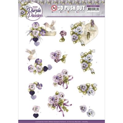Find It Trading Precious Marieke Purple Punchout Sheet Passion - Purple Violets