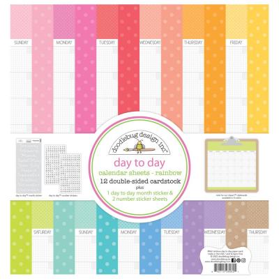Doodlebug Sticker - Calendar Assortment Rainbow