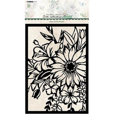 StudioLight Jenine's Mindfull Art  Essentials Nr.77 Schablone - Open Flower Bouquet