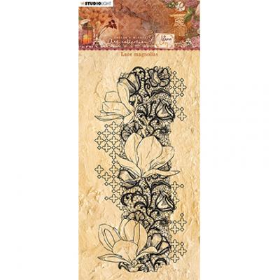 StudioLight Jenines Mindfull Art Collection Warm & Cozy Nr. 107 Clear Stamp - Lace Magnolias