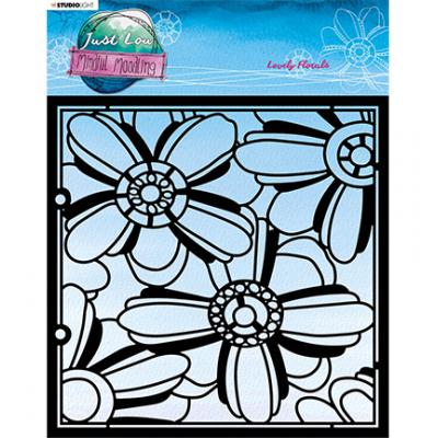 StudioLight Just Lou Mindful Moodling Nr.90 Mask Stencil - Lovely Florals