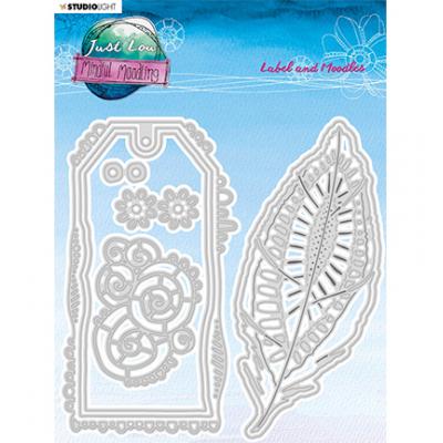 StudioLight Just Lou Cutting Dies Label 192 - Label And Moodles