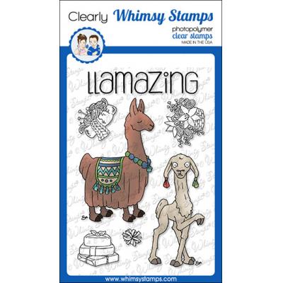Whimsy Stamps Barbara Sproatmeyer Clear Stamps - Llamazing Llamas