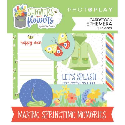 PhotoPlay Showers & Flowers Die Cuts - Ephemera