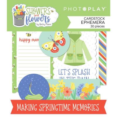 PhotoPlay Showers & Flowers Die Cuts - Ephemera