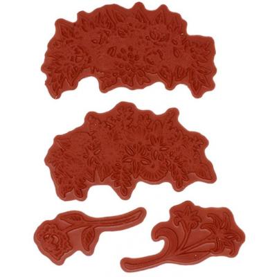 Heartfelt Creations Cling Rubber Stamp Set - Basket Blooms