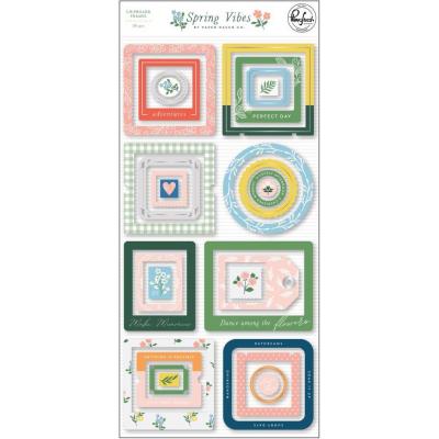 Pinkfresh Studio Spring Vibes Sticker - Chipboard Frames