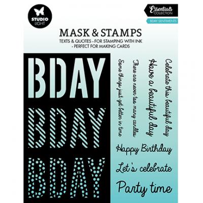 StudioLight Essentials Nr.02 Stamps And Mask - Bday Sentiments