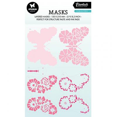 StudioLight Essentials Nr.170 Layered Stencil - Floral Butterfly