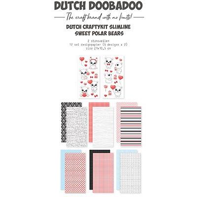 Dutch DooBaDoo Designpapiere - Sweet Polar Bear