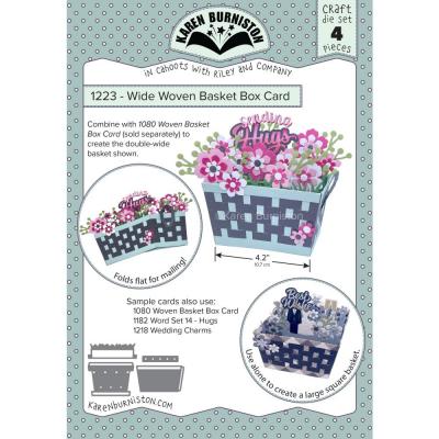 Karen Burniston Dies - Wide Woven Basket Box Card