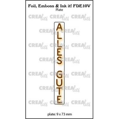 Crealies Foil, Emboss & Ink it! deutsch Hotfoil Stamps - Alles Gute vertikal