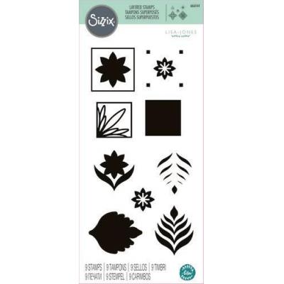 Sizzix Lisa Jones Clear Stamps - Geo Repeat