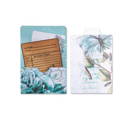 Sizzix Thinlits Eileen Hull Die Set - Library Pocket ATC Card & Tabs