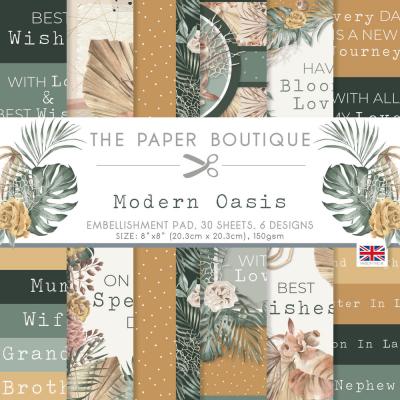 The Paper Boutique Modern Oasis Designpapiere - Embellishments Pad