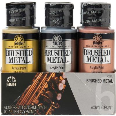 FolkArt Acrylfarben - Brushed Metal Paint Set