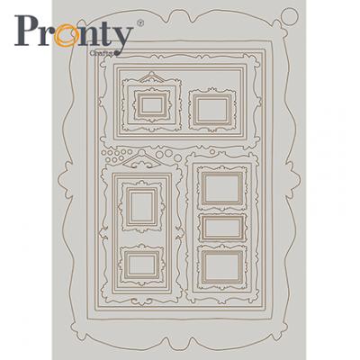 Pronty Grey Chipboard Die Cut - Frames