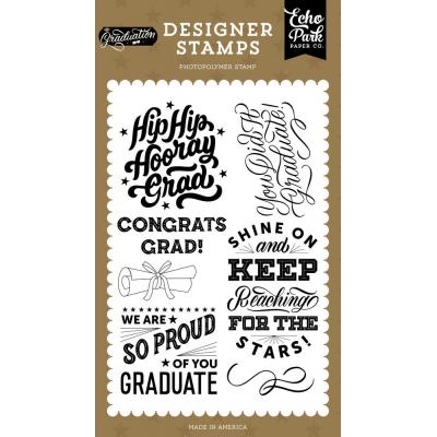 Echo Park Graduation Clear Stamps - You Did It