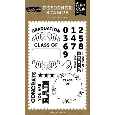 Echo Park Graduation Clear Stamps - Class Of