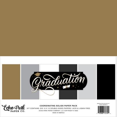Echo Park Graduation Cardstock - Solids Kit