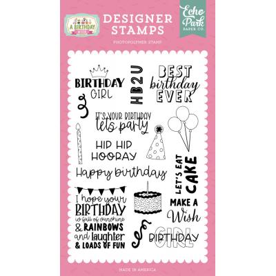 Echo Park A Birthday Wish Girl Clear Stamps - HB2U