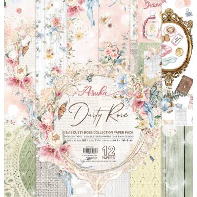 Asuka Studio Dusty Rose Designpapiere - Paper Pack