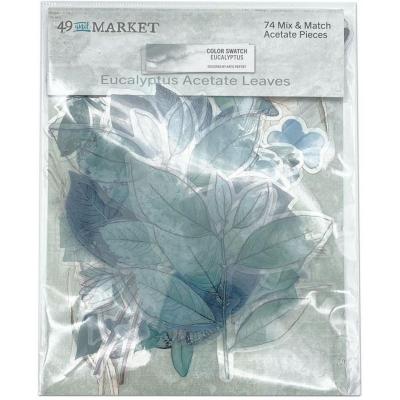 49 And Marke Color Swatch: Eucalyptus Die Cuts - Acetate Leaves
