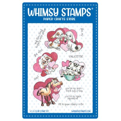 Whimsy Stamps Crissy Armstrong Clear Stamps - Valentine Pets And Puns