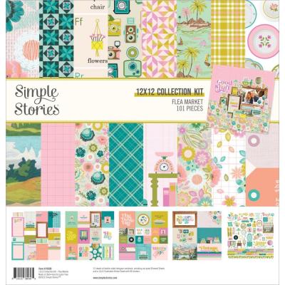 Simple Stories Flea Market Designpapiere - Collection Kit