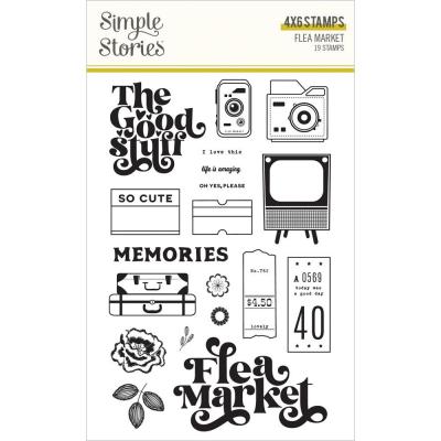 Simple Stories Flea Market Clear Stamps - Flea Market