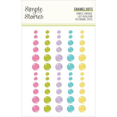Simple Stories Simple Vintage Life In Bloom Embellishments - Enamel Dots