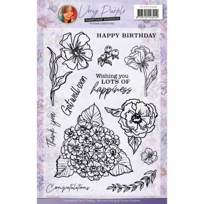 Find It Trading Yvonne Creations Very Purple Clear Stamps - Very Purple