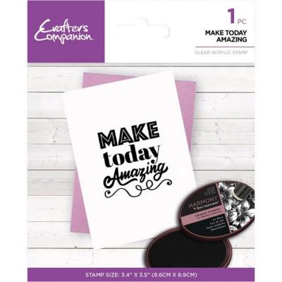 Crafter's Companion Mindfulness Quotes Clear Stamp - Make Today Amazing