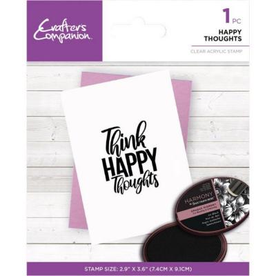 Crafter's Companion Mindfulness Quotes Clear Stamp - Happy Thoughts