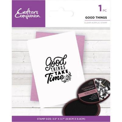 Crafter's Companion Mindfulness Quotes Clear Stamp - Good Things