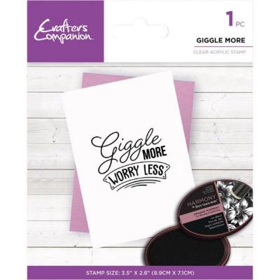 Crafter's Companion Mindfulness Quotes Clear Stamp - Giggle More