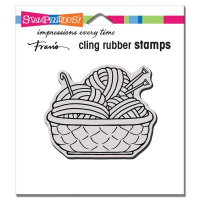 Stampendous Cling Stamp - Yarn Basket