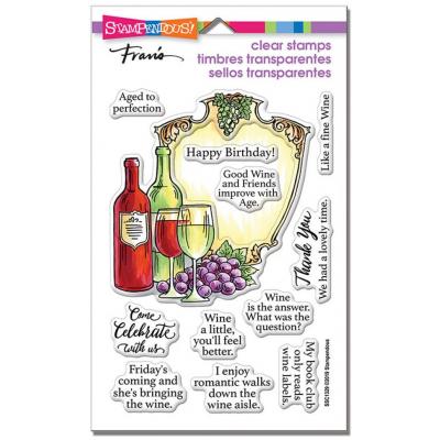 Stampendous Clear Stamps - Wine Frame