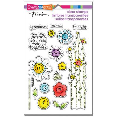 Stampendous Clear Stamps - Button Blossoms