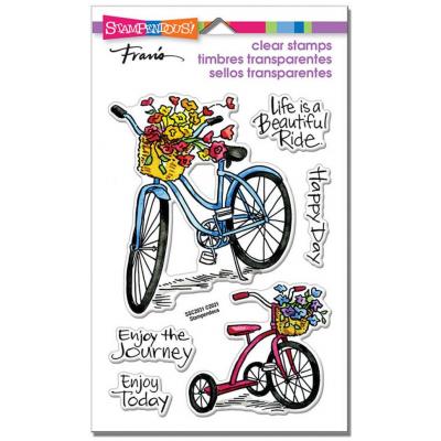 Stampendous Clear Stamps - Basket Bikes
