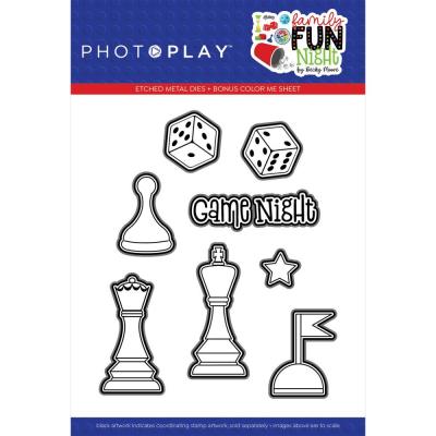Photoplay Paper Family Fun Night Etched Die - Family Fun Night