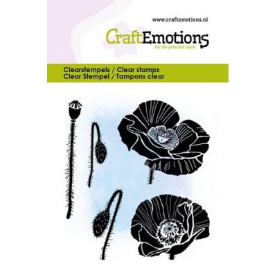 CraftEmotions Clear Stamps - Mohn