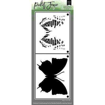 Picket Fence Studios Layered Stencil - Wander Butterfly