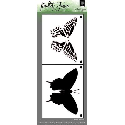 Picket Fence Studios Layered Stencil - Flaunt Butterfly
