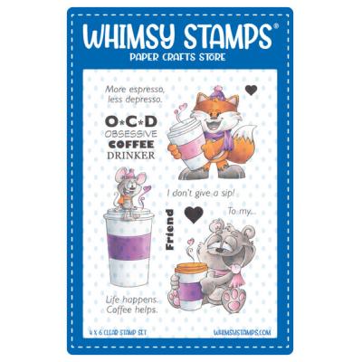 Whimsy Stamps Dustin Pike Clear Stamps - Give A Sip