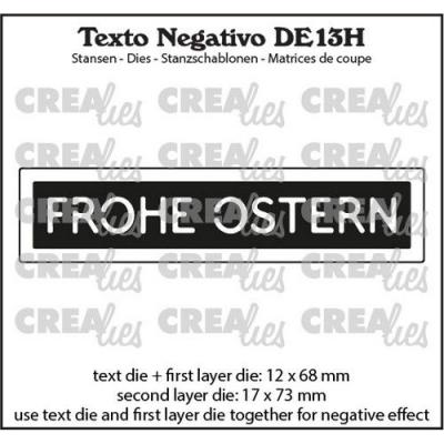 Crealies Texto deutsch Stanzschablonen - Frohe Ostern (horizontal)