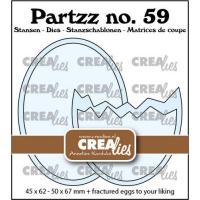 Crealies Partzz Nr. 59 Stanzschablonen - Eier