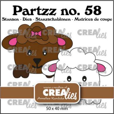 Crealies Partzz Nr. 58 Stanzschablonen - Schaf