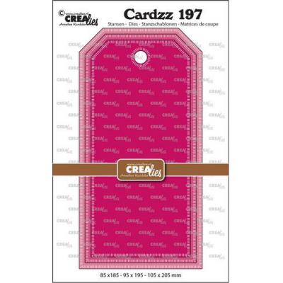 Crealies Cardzz Nr 197 Stanzschablonen - Slimline Etiketten mit kleinen Streifen