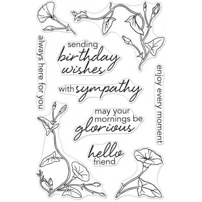 Hero Arts Clear Stamps - Morning Glory Messages